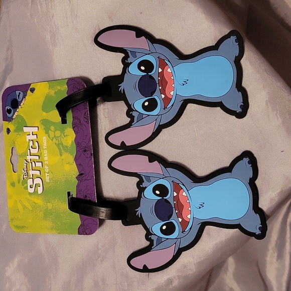 Stitch luggage tag 2pc new new on - Picture 1 of 2